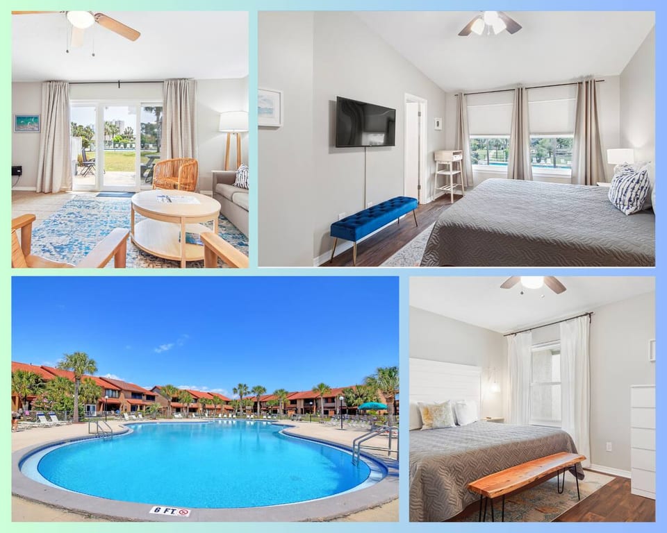 Sunny Coastal Retreat-11 pools beach resort sleep6 - Panama City Beach