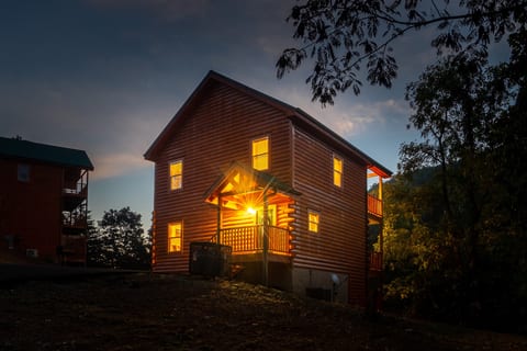 Twilight View Front of the house