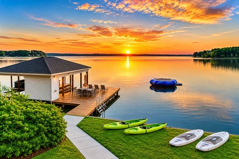 Large Boathouse, Kayaks, Paddle Boards Included! Water Trampoline! - hosted by LakeGastonVacationhomes.com