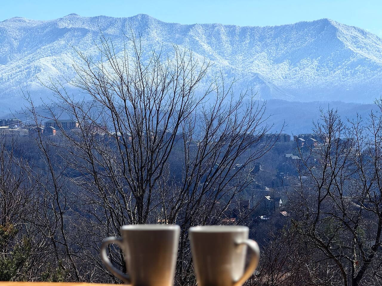 Mountain view from upper level deck