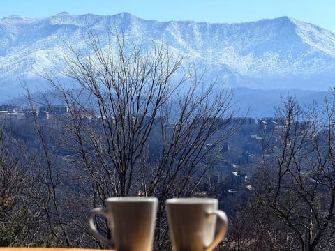 Mountain view from upper level deck
