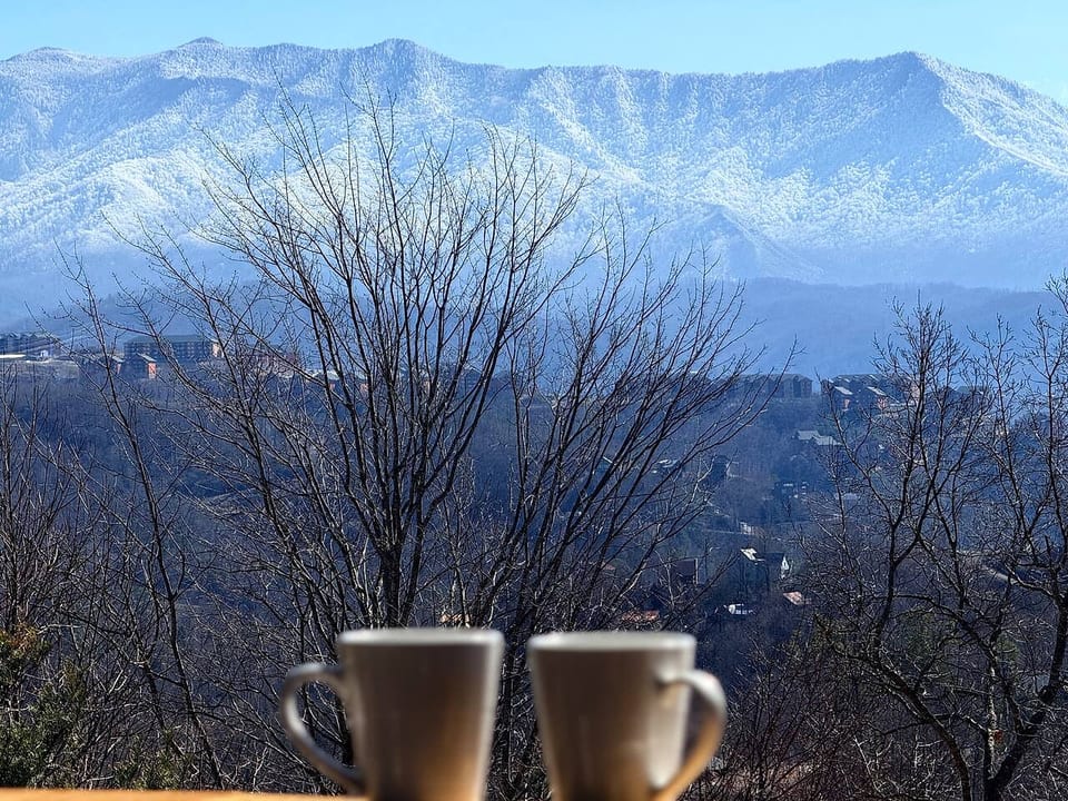 Mountain view from upper level deck