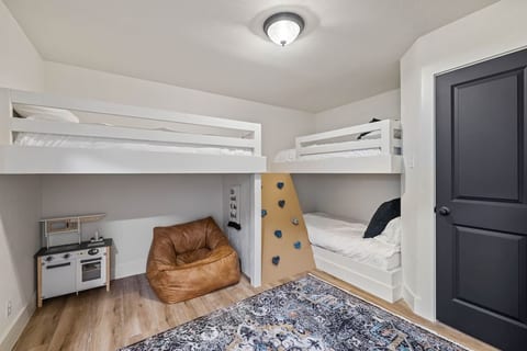 Kids Bunk Room with extra twin air mattress to accommodate four!