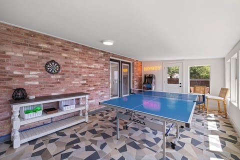 Game Room with Ping Pong Table, Arcade Games and More!