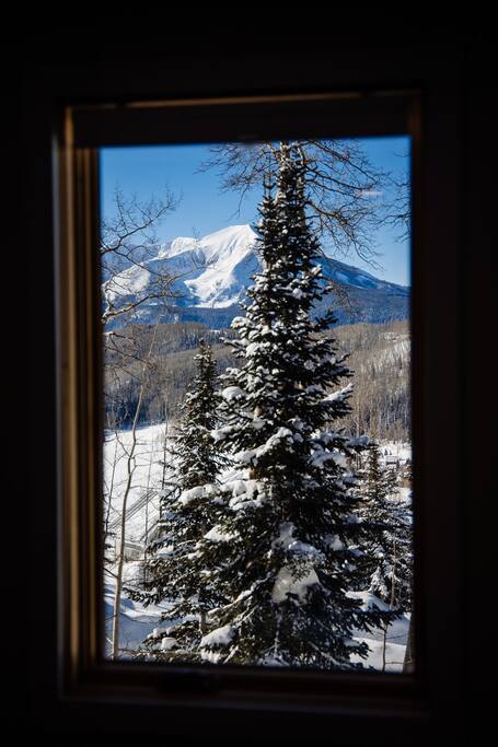 View from Living Room Window #1 - NEW- Mountain Modern w/EV Charger-Views of Mt CB - Crested Butte