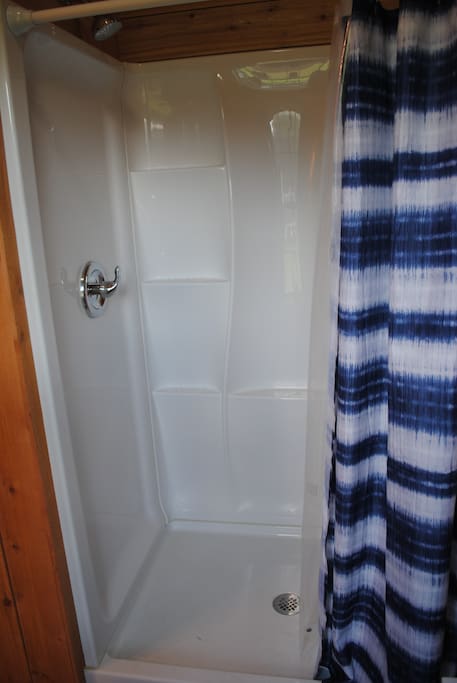 Shower in Bonham cabin