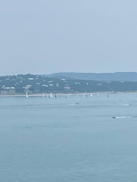 View of the lake when the boats have left the marina.