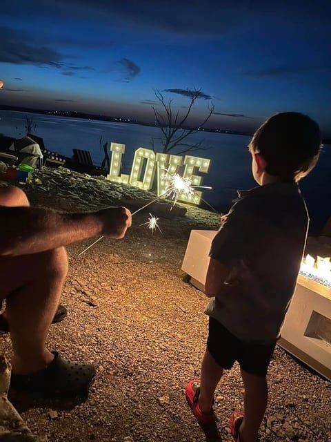 Sparklers on the private beach are an unforgettable memory for your kids.