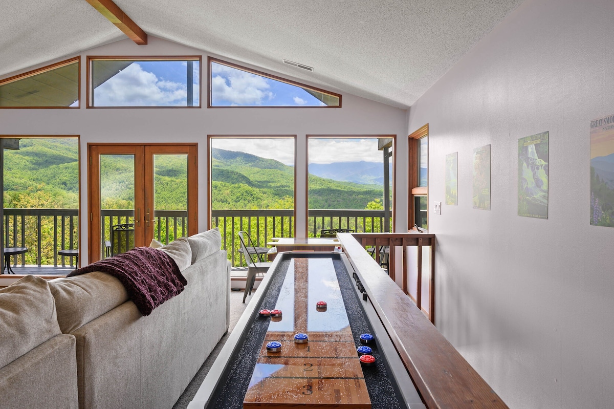 Fun game nights with the shuffle board table
