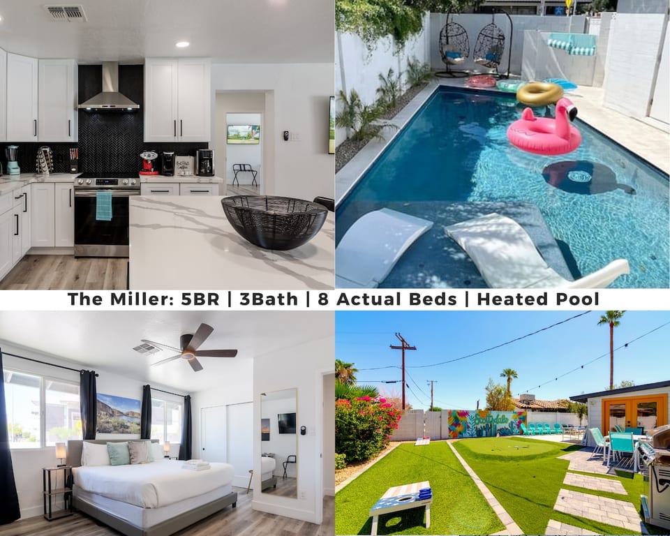 The Miller - 5 Bedroom | 3 Bathroom | 8 Actual Beds | Heated Pool + Golf + Games