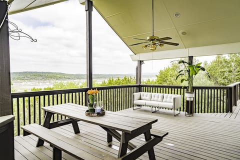 Indulge in sweeping, unobstructed views of the picturesque lake and surrounding natural beauty from our private deck.