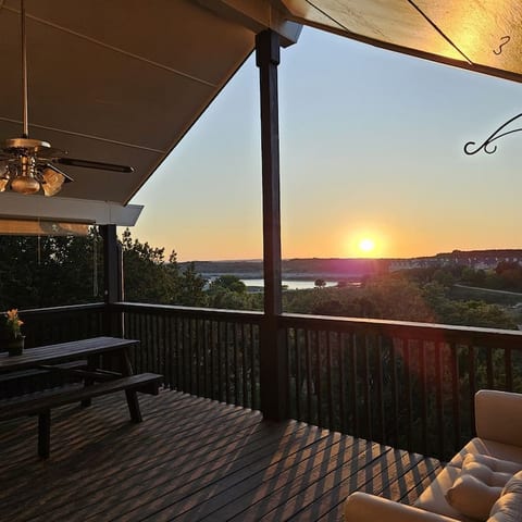 On the deck, comfortable seating beckons, inviting you to settle in and drink in the splendor of the moment.