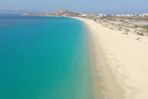 This is aerial view of Agios Prokopios beach.