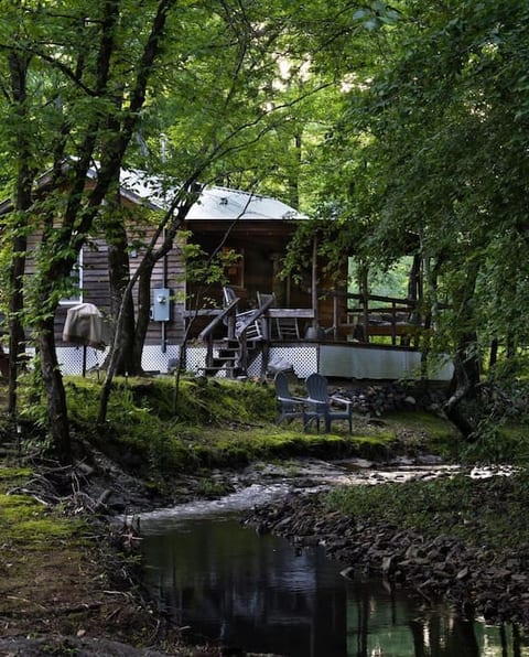 Creekside Forested Nook nestled in the heart of waterfall country in the Ouachita National Forest