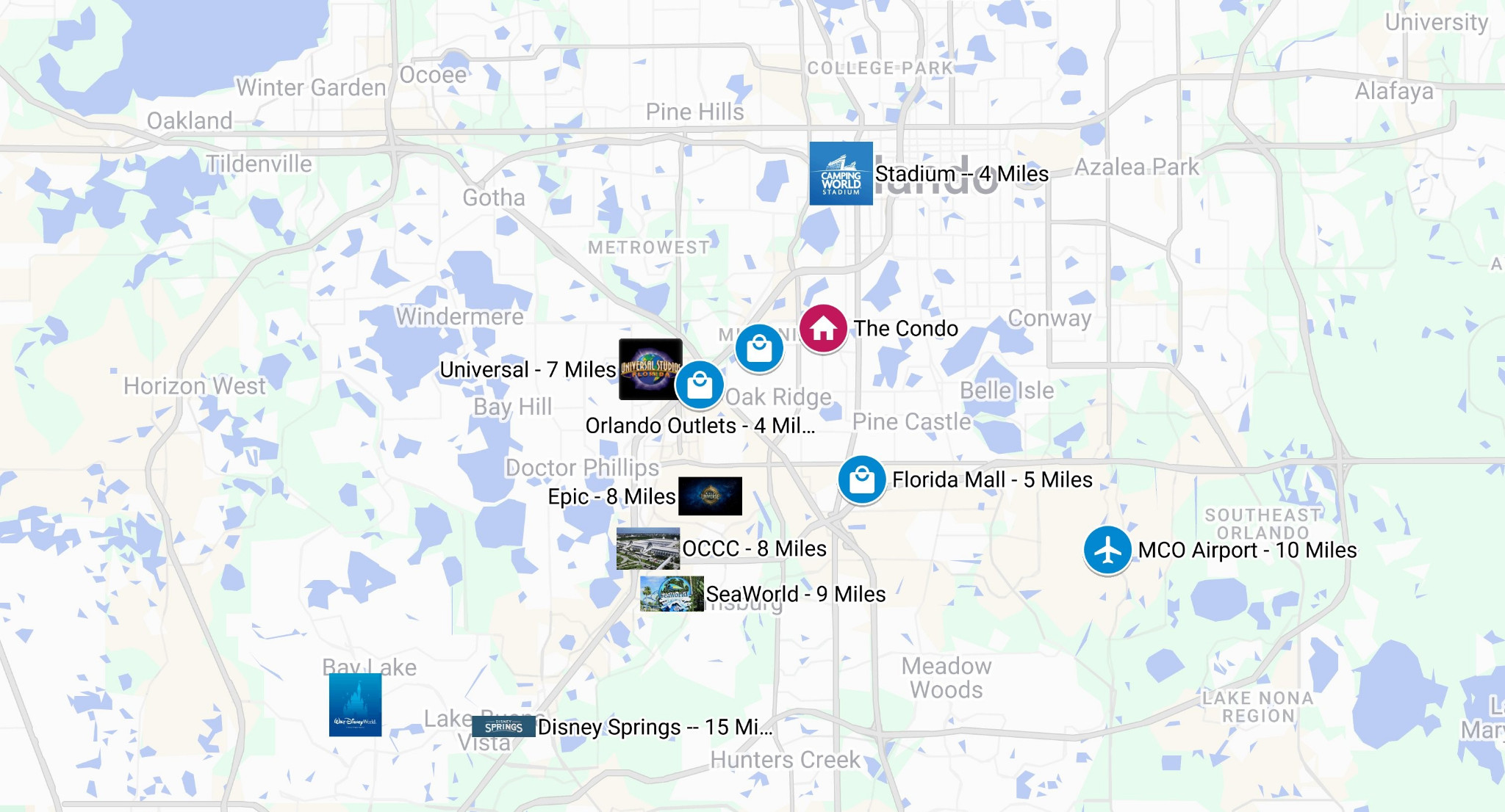 Near Universal and other Orlando Attractions - Orlando