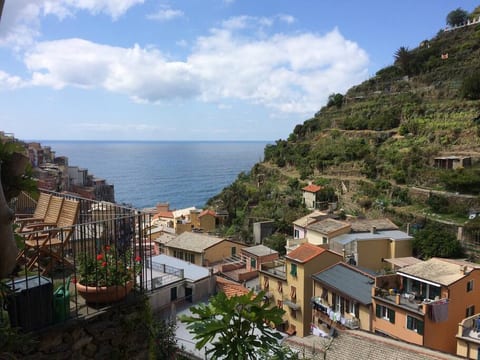 View from the garden at the third ruffle of land