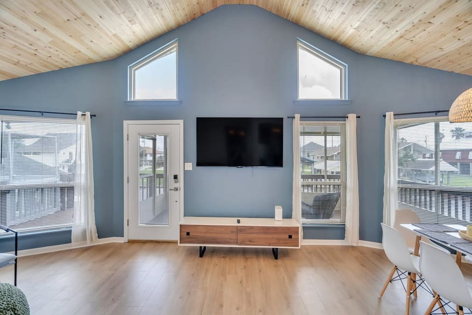 Tons of natural light flow into the home.