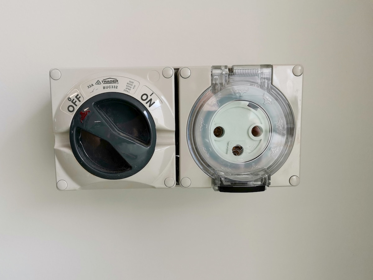 EV charger in garage - only to be used during daylight hours.