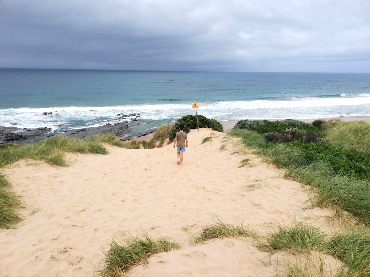 Waves at Second Surf Beach - 15 min walk from the Eco Beach House.