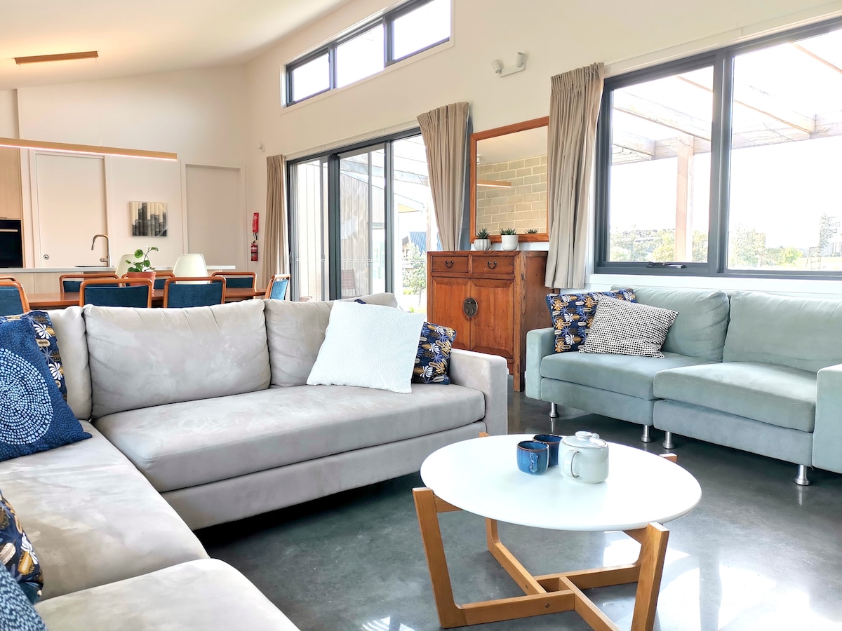 Living room view, facing North.