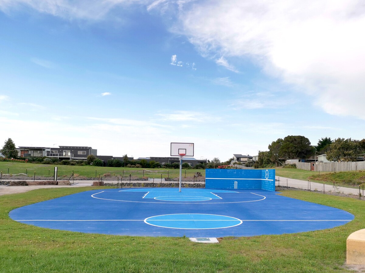 Basketball practice court.