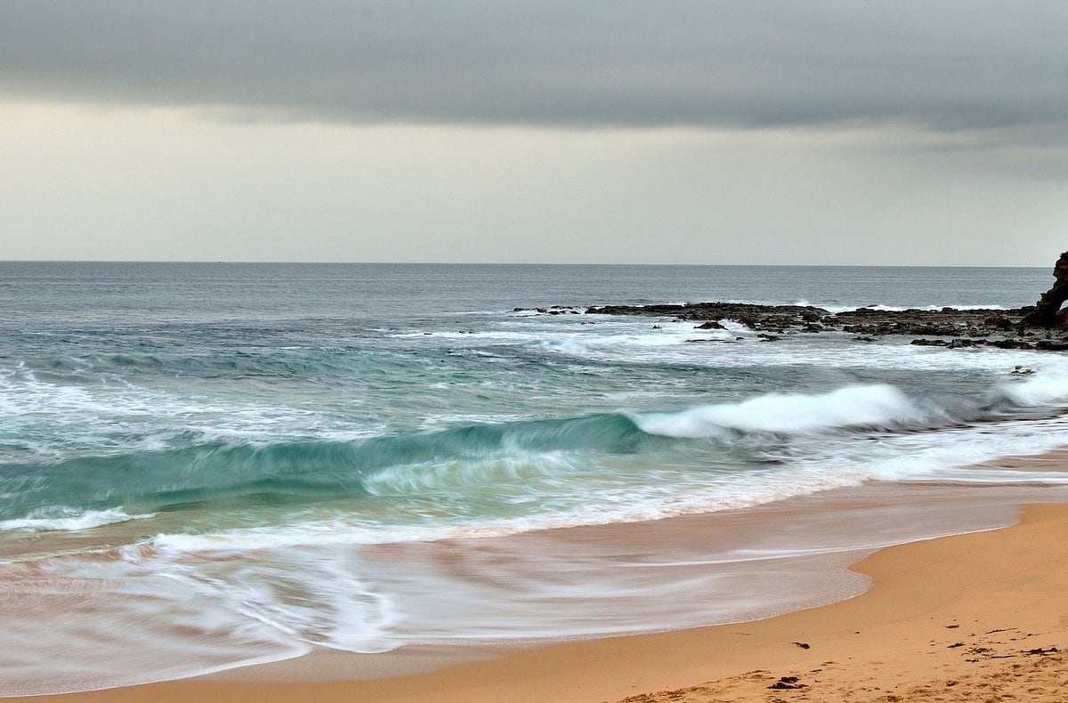 Wild waves at F Break Beach, 15 min walk from the Eco Beach House.