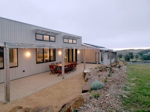 North-facing patio.