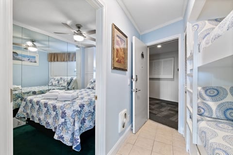 Beds in the hall are perfect for young travelers