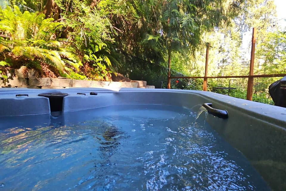 Our 3 person hot tub completes this listing as the perfect little getaway.
