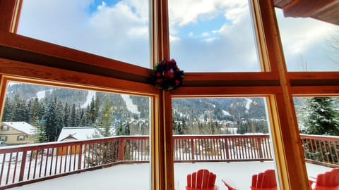 Great room after a snowfall