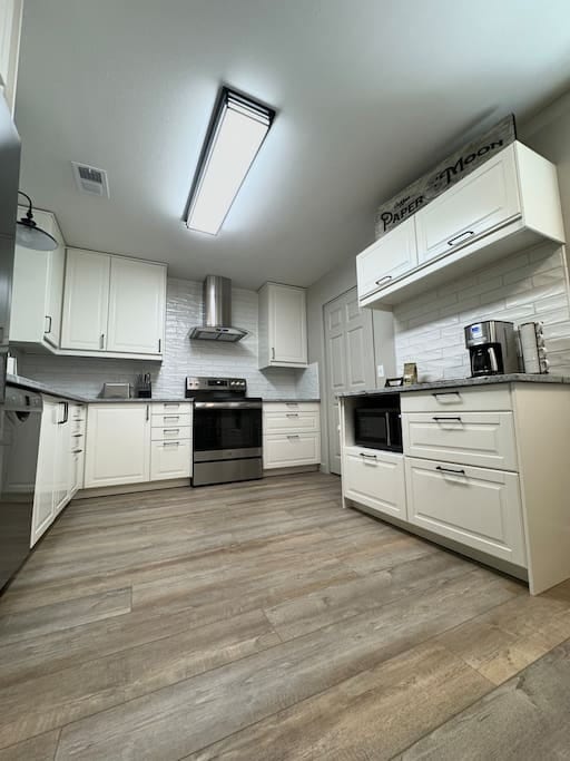 Kitchen with coffee bar
