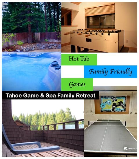 #Modern Tahoe Cabin: HotTub, PingPong, AC, EV charging. Highlights: Skiing, Vineyards, Amazing views, cabins, beach, lake, games, family friendly.