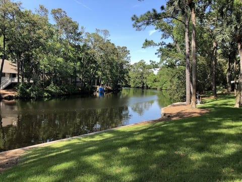 View off back deck of quiet lagoon