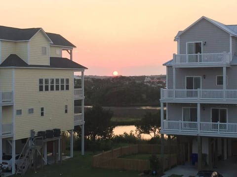 Sunset over the canal.