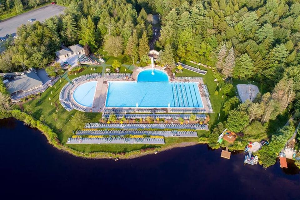 Pennsylvania's largest heated outdoor pool set on a lake (accessible with a limited, optional temporary membership).