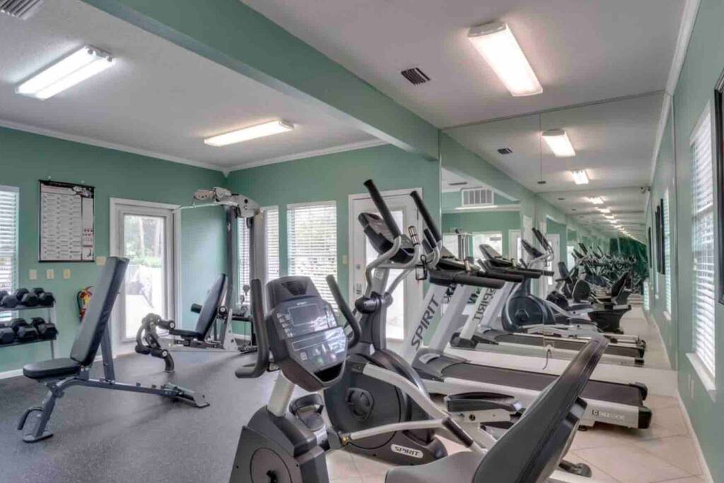 Gym next to pool area for your enjoyment!