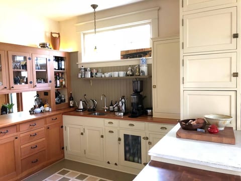 A barista's dream, complete with La Pavoni espresso maker, Simonelli grinder and more.
