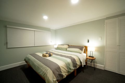 The master bedroom features a king bed, a small closet, and a reading area. I am still decorating this room, so when you arrive, the room may look slightly better/worst. Shooting for the former impression though!