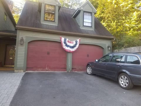 The space is located above the garage.