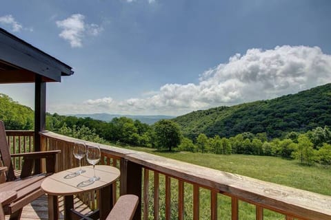 Great long-range views from the cabin deck in the summer
