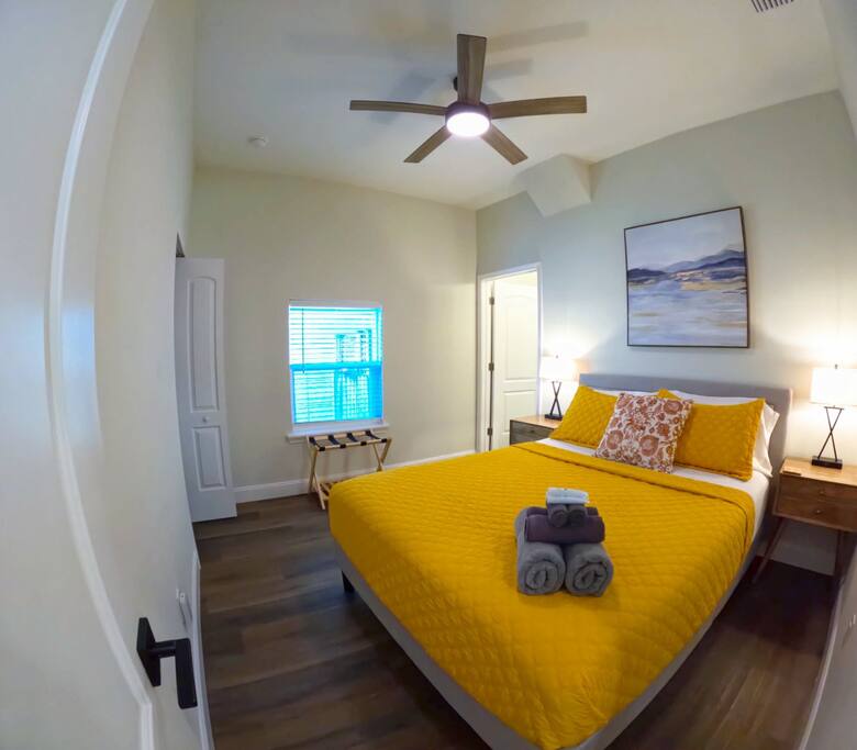 Master Bedroom with walkin ensuite Master Bedroom with walkin ensuite - Steps to Trolley #11, Tesla Charger, Walk Downtown - St. Augustine