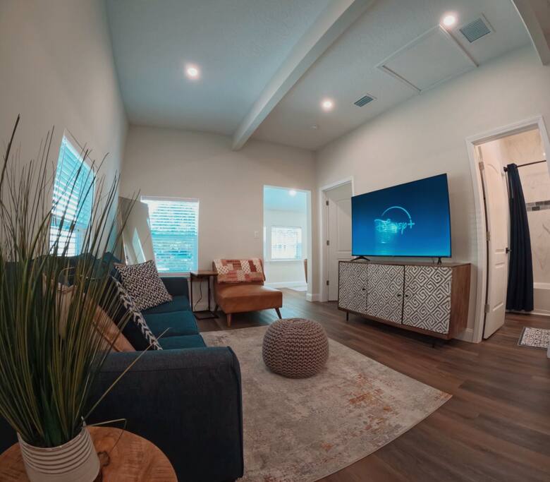 Living Room Area Living Room Area - Steps to Trolley #11, Tesla Charger, Walk Downtown - St. Augustine