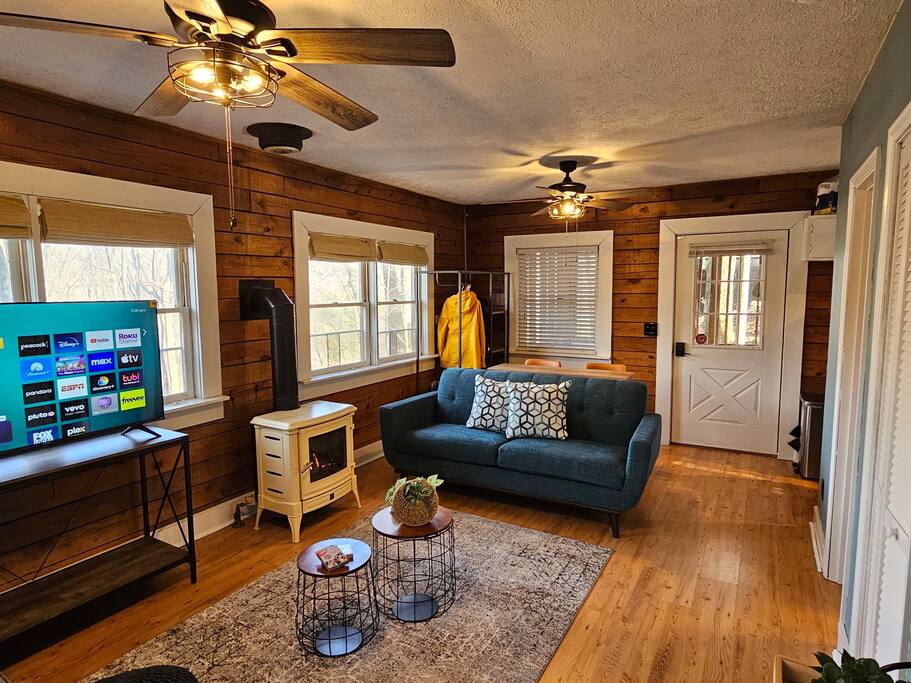Cozy Cabin: Hot Tub, Fast 500Mbps Wi-Fi, Fireplace