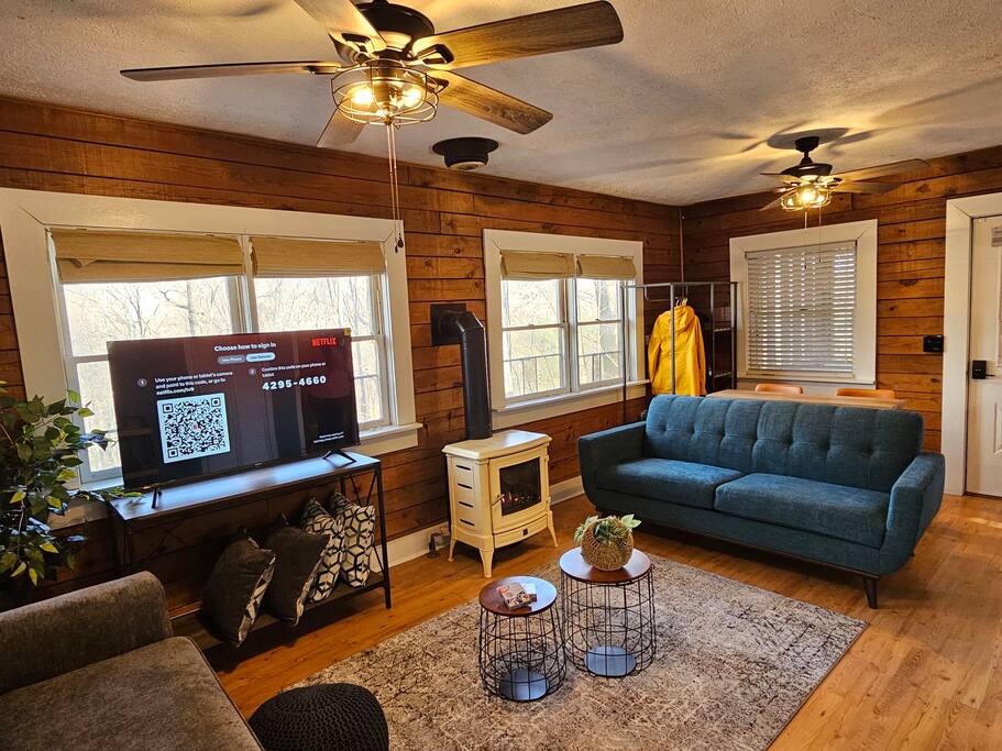 Cozy Cabin: Hot Tub, Fast 500Mbps Wi-Fi, Fireplace - Mars Hill Cozy Cabin: Hot Tub, Fast 500Mbps Wi-Fi, Fireplace - Mars Hill