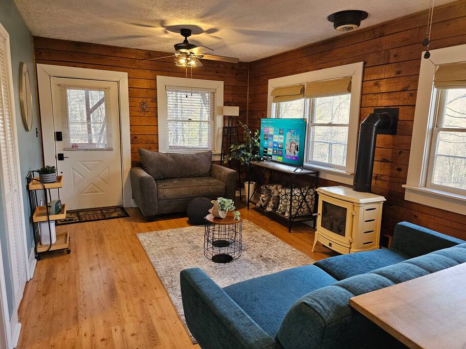 Cozy Cabin: Hot Tub, Fast 500Mbps Wi-Fi, Fireplace