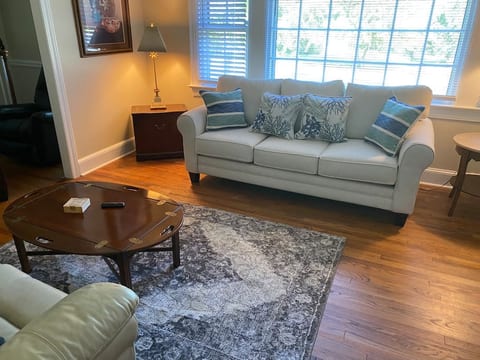 Living room one has with two couches.