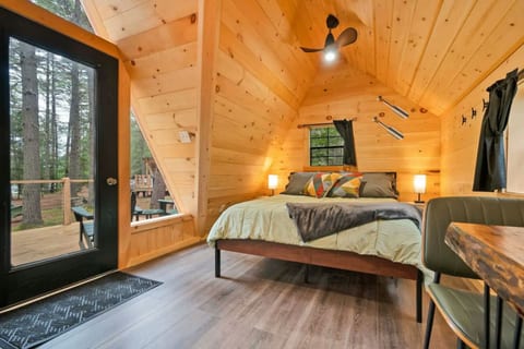 A Serene A-Frame Cabin with Hot Tub