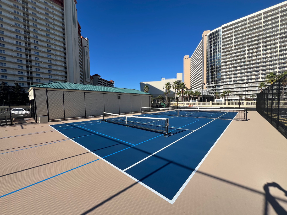 Newly enhanced Pickleball court at Sunbird Resort!