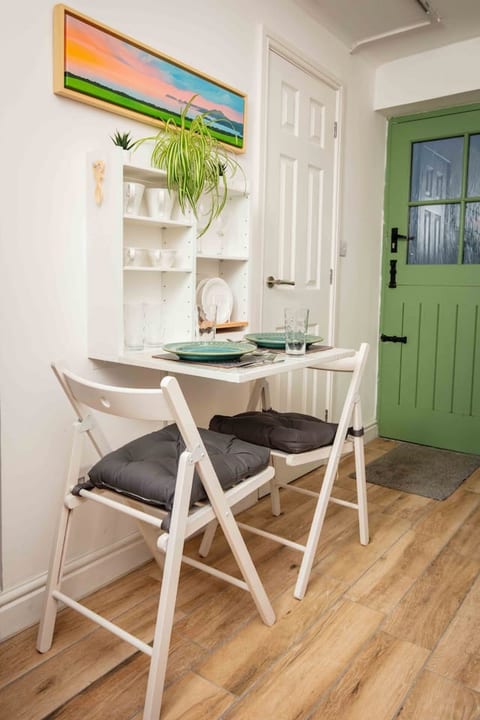 We've a small two seater pull up table you can use if you want to eat at the property. alternatively we also have outdoor seating, table and a firepit but waiting for the weather to improve to add the photos!