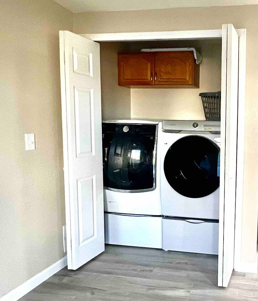Washer and dryer included in your private space